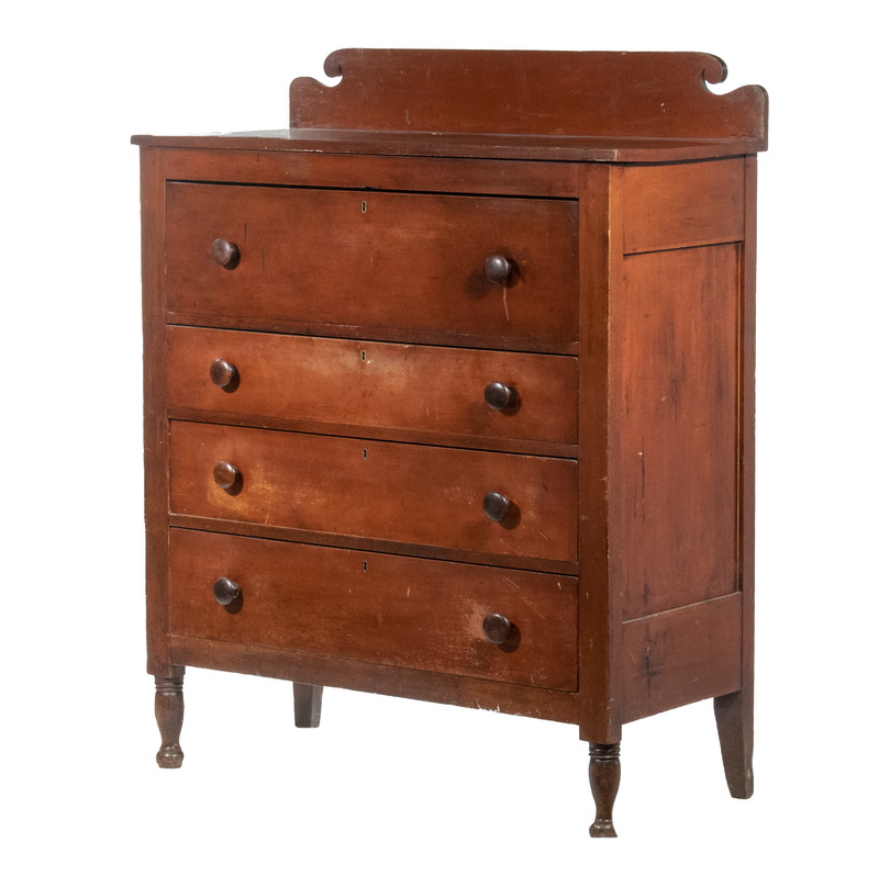 FOUR DRAWER COUNTRY SHERATON CHEST 2b4833