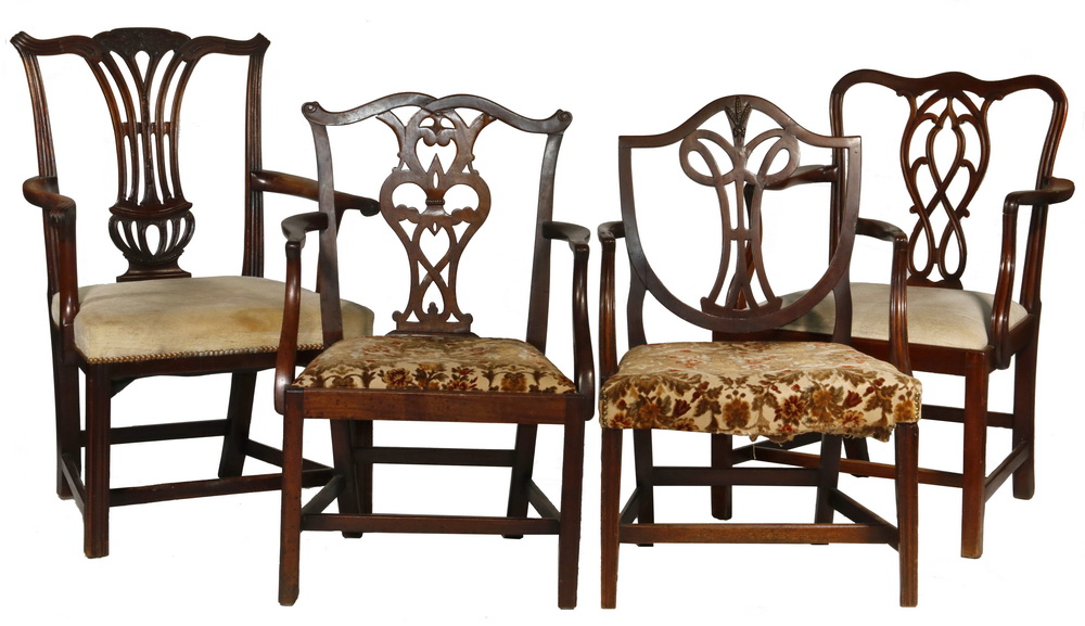 ASSEMBLED SET OF 4 ENGLISH MAHOGANY 2b4844