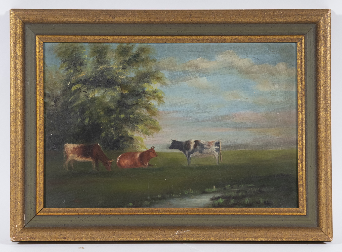 19TH C NAIVE PASTORAL PAINTING 2b48a1