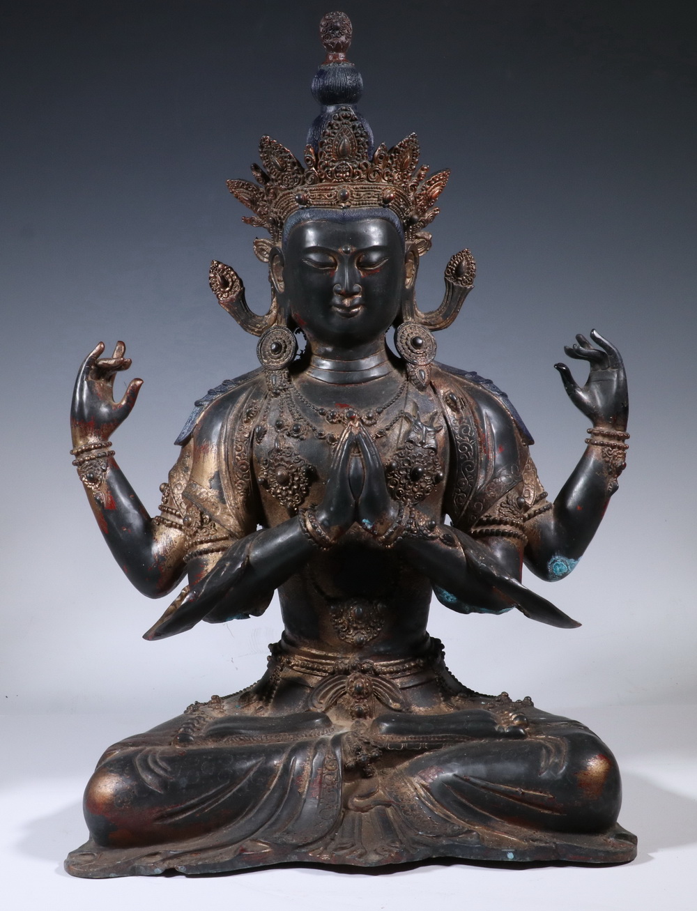 CHINESE BRONZE AVALOKITESVARA STATUE 2b48c0