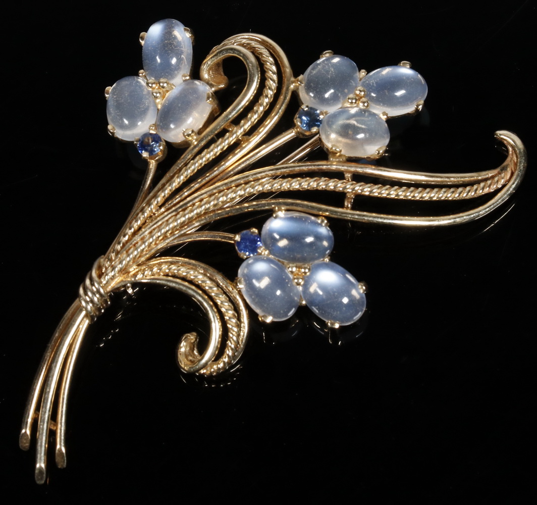 BROOCH 14K Yellow Gold in floral 2b495d