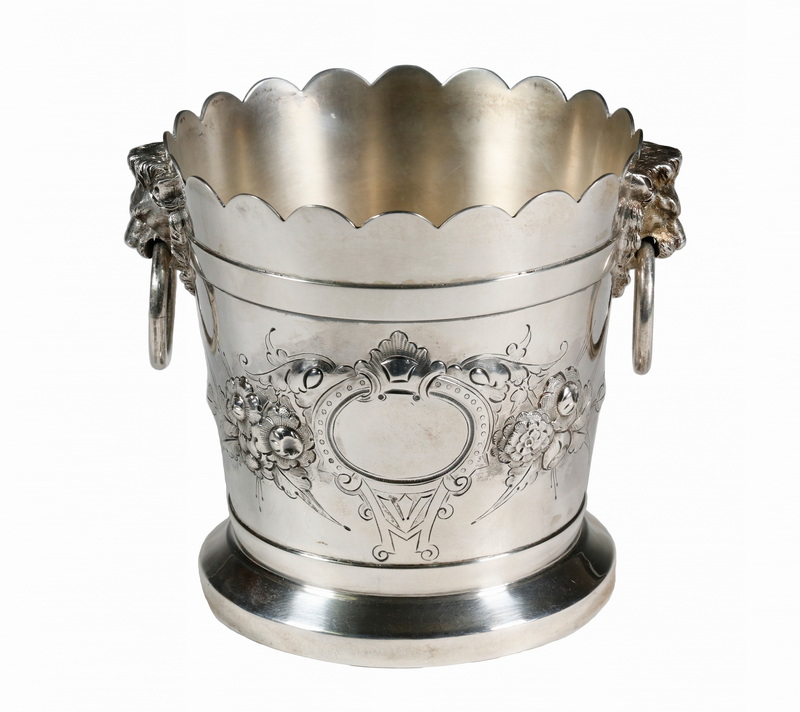 DUHME & CO. COIN SILVER SUGAR BUCKET