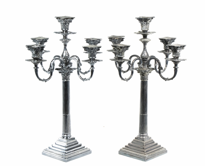 PR ENGLISH SILVER PLATE CANDELABRA 2b4988