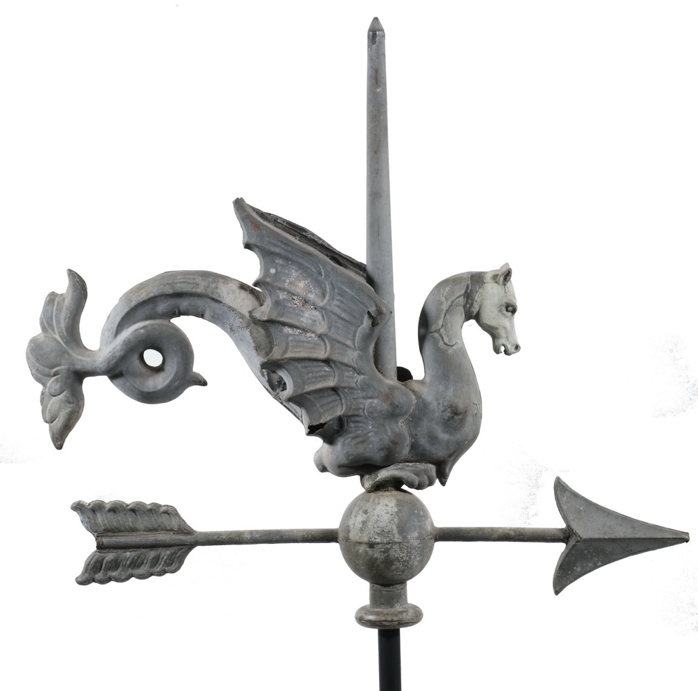 19TH C DRAGON ROOF ORNAMENT Hollowbody 2b4a6a