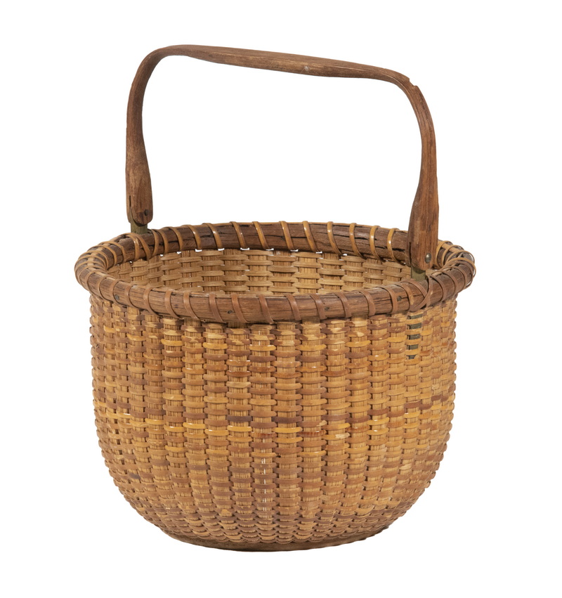 NANTUCKET SWING HANDLE BASKET Late 2b4a7a