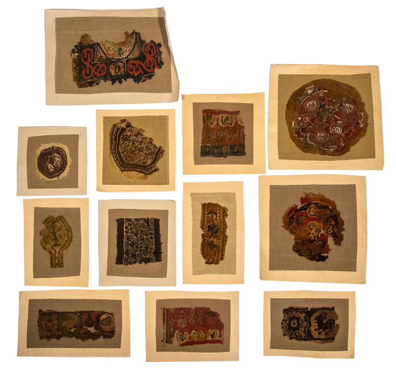 COLLECTION OF (12) COPTIC TEXTILE FRAGMENTS
