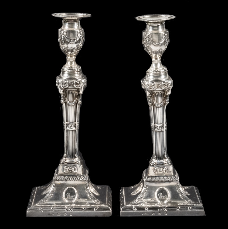 PR GEORGE III SILVER CANDLESTICKS 2b4b9d