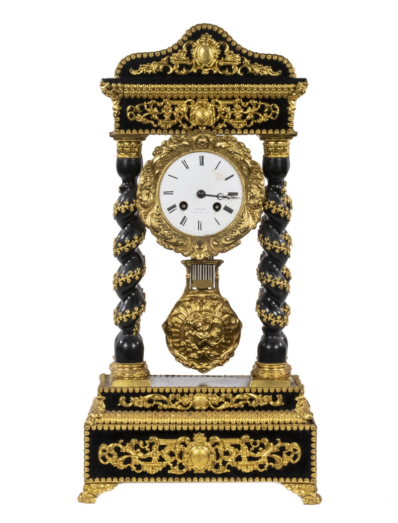 FRENCH PORTICO CLOCK 19th c French 2b4be0