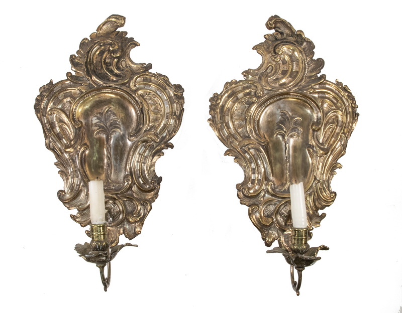 PR DUTCH BRASS CANDLE SCONCES WITH