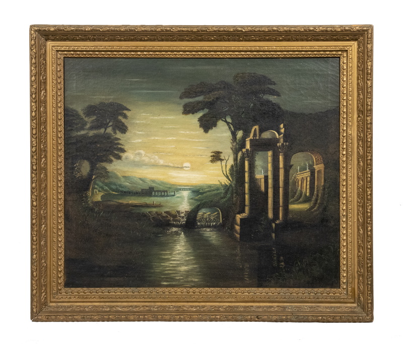 19TH C ITALIAN CAPRICCIO PAINTING 2b4c2a