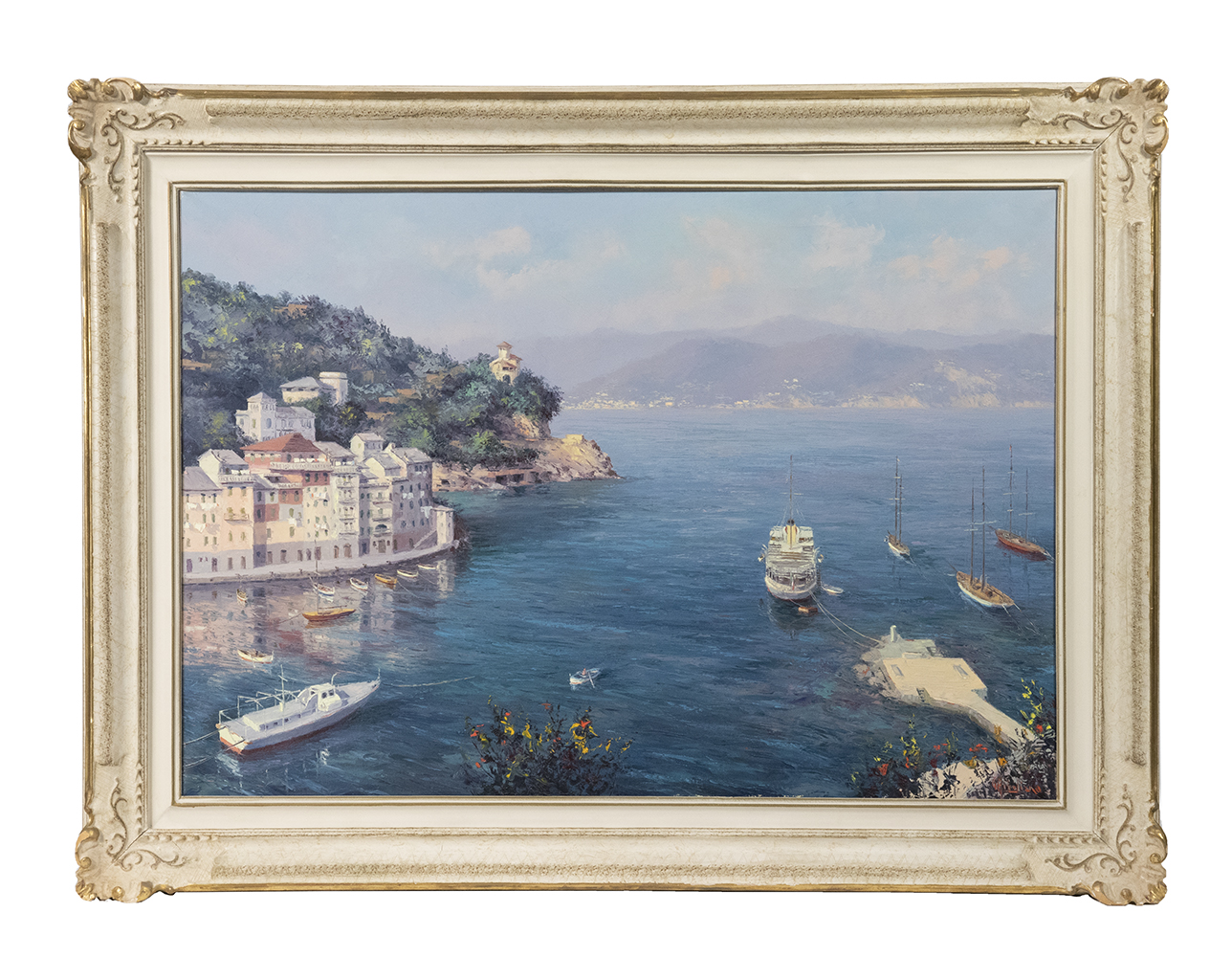 IMPRESSIONIST ITALIAN HARBOR SCENE