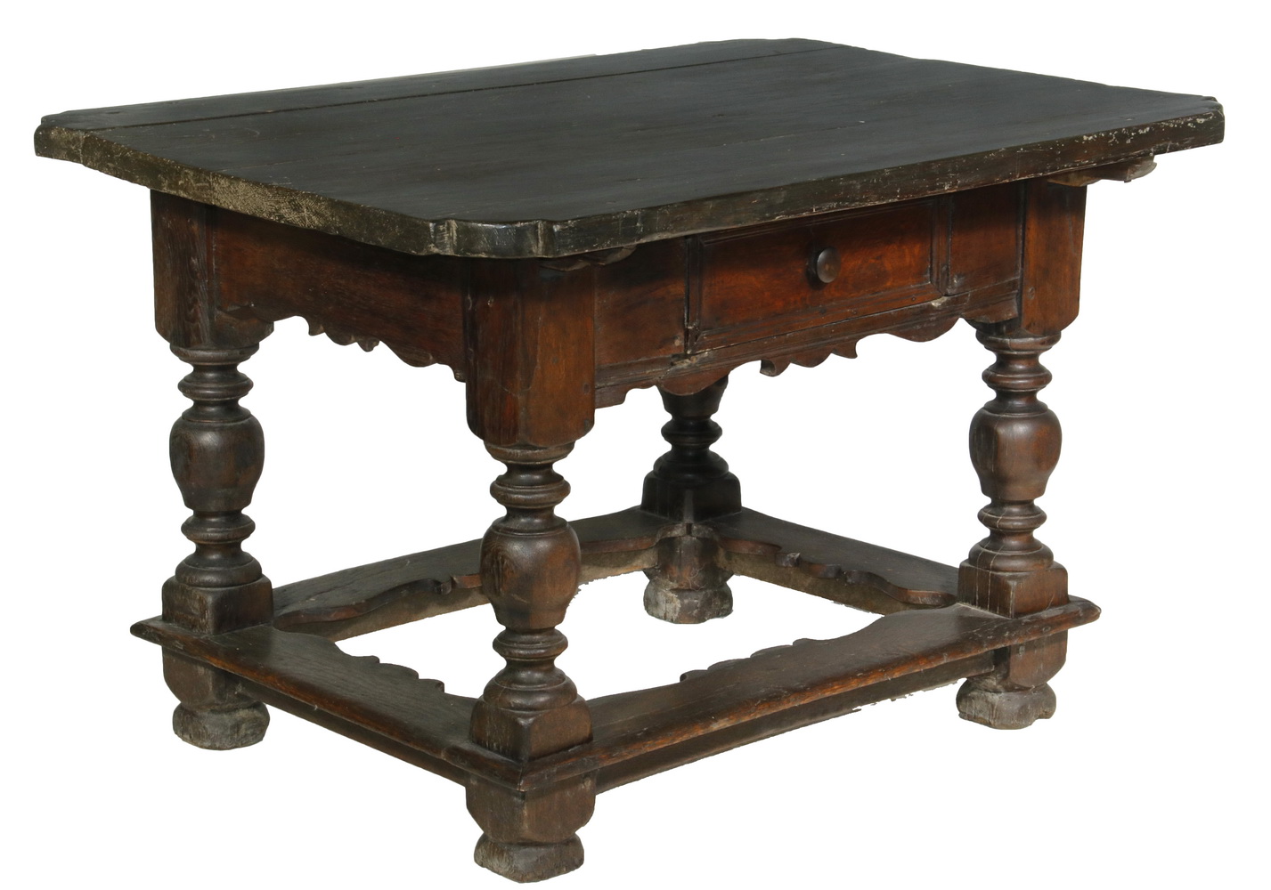 EARLY TAVERN TABLE 17th c One Drawer 2b4c38