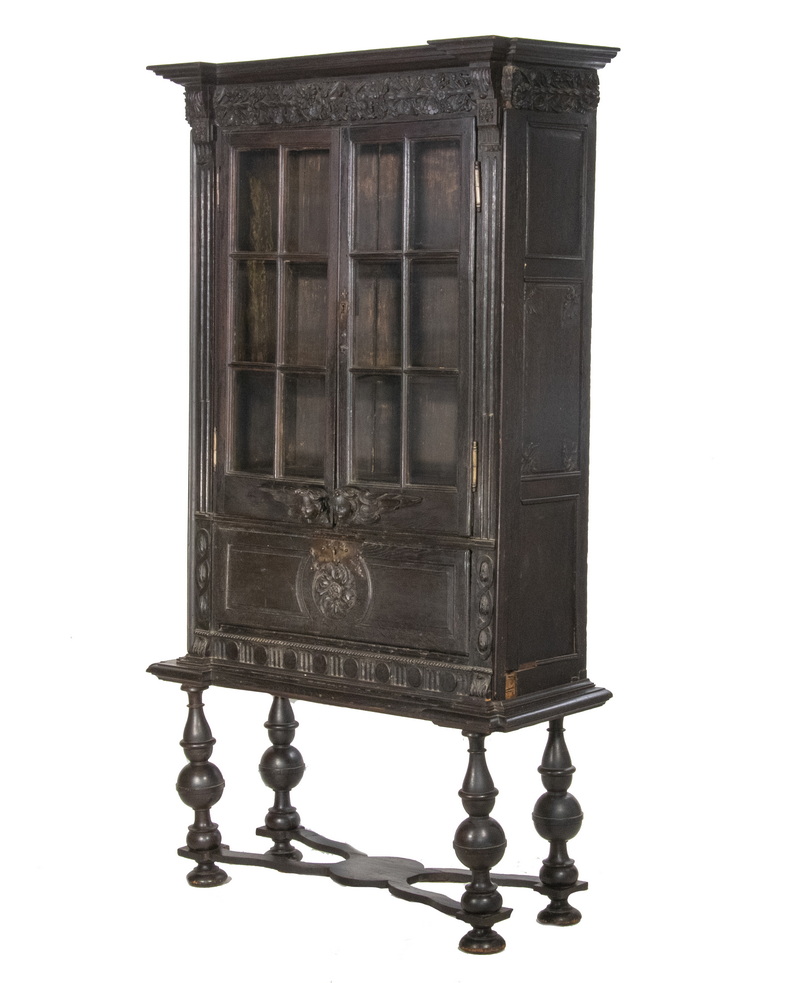 EARLY CONTINENTAL CABINET ON STAND 2b4c4a