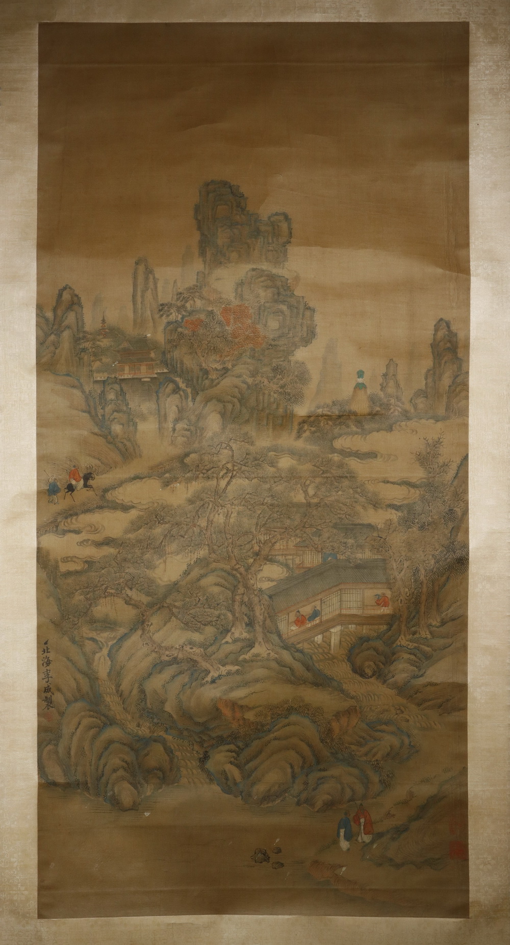 19TH C. CHINESE SCROLL PAINTING