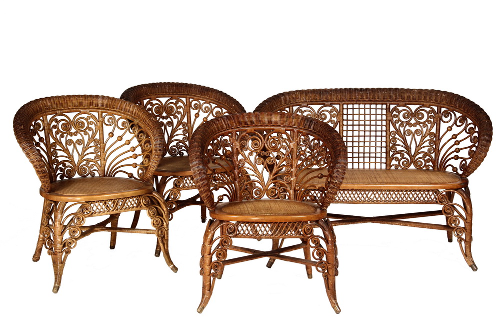  4 PC WICKER SUITE Wakefield Brothers 2b5034