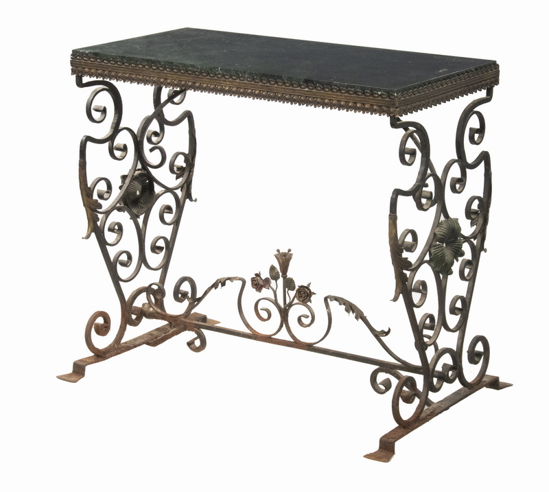 CAST IRON CONSOLE TABLE Probably