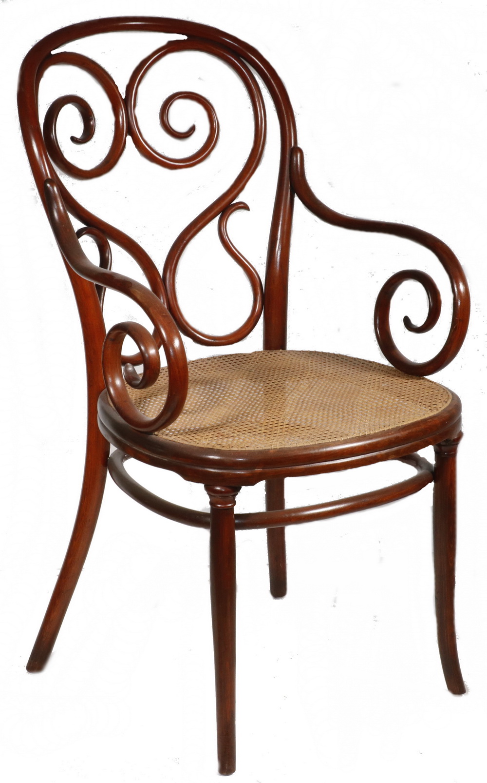 BENTWOOD THONET CANED ARMCHAIR