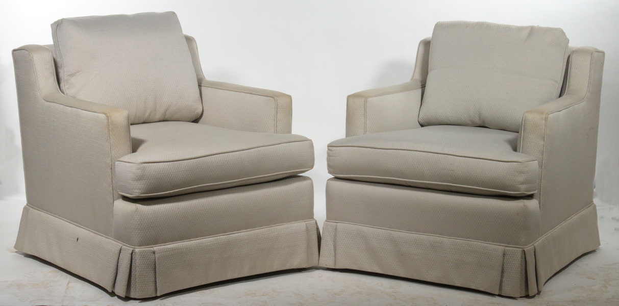 PR UPHOLSTERED ARMCHAIRS Pair of