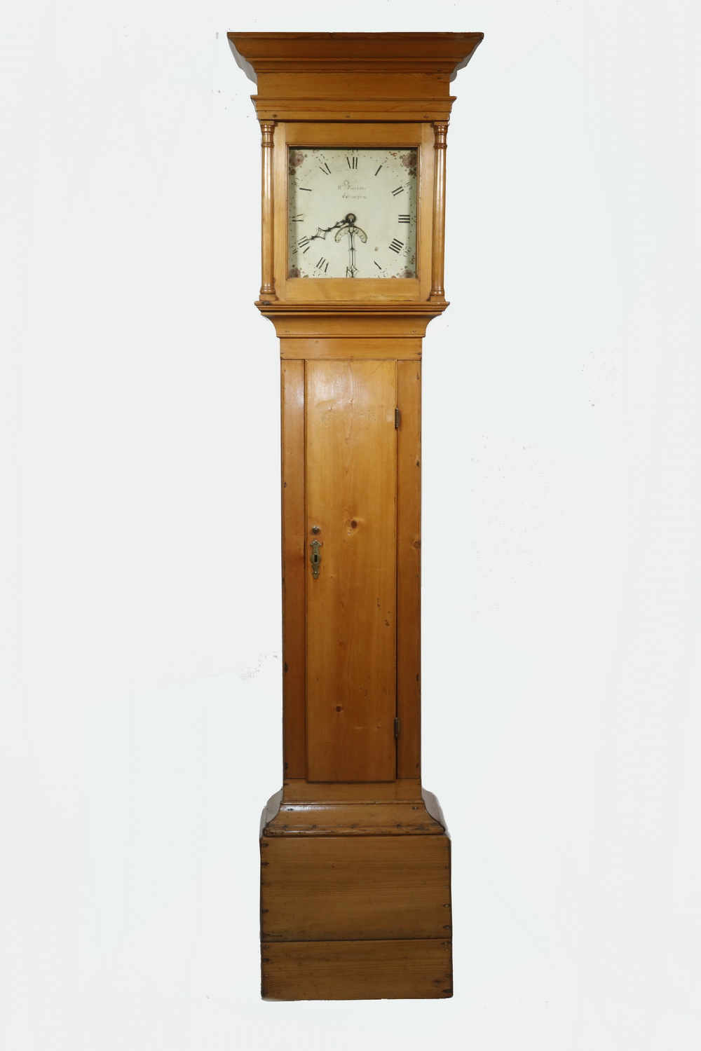 SCRUBBED PINE GRANDMOTHER CLOCK