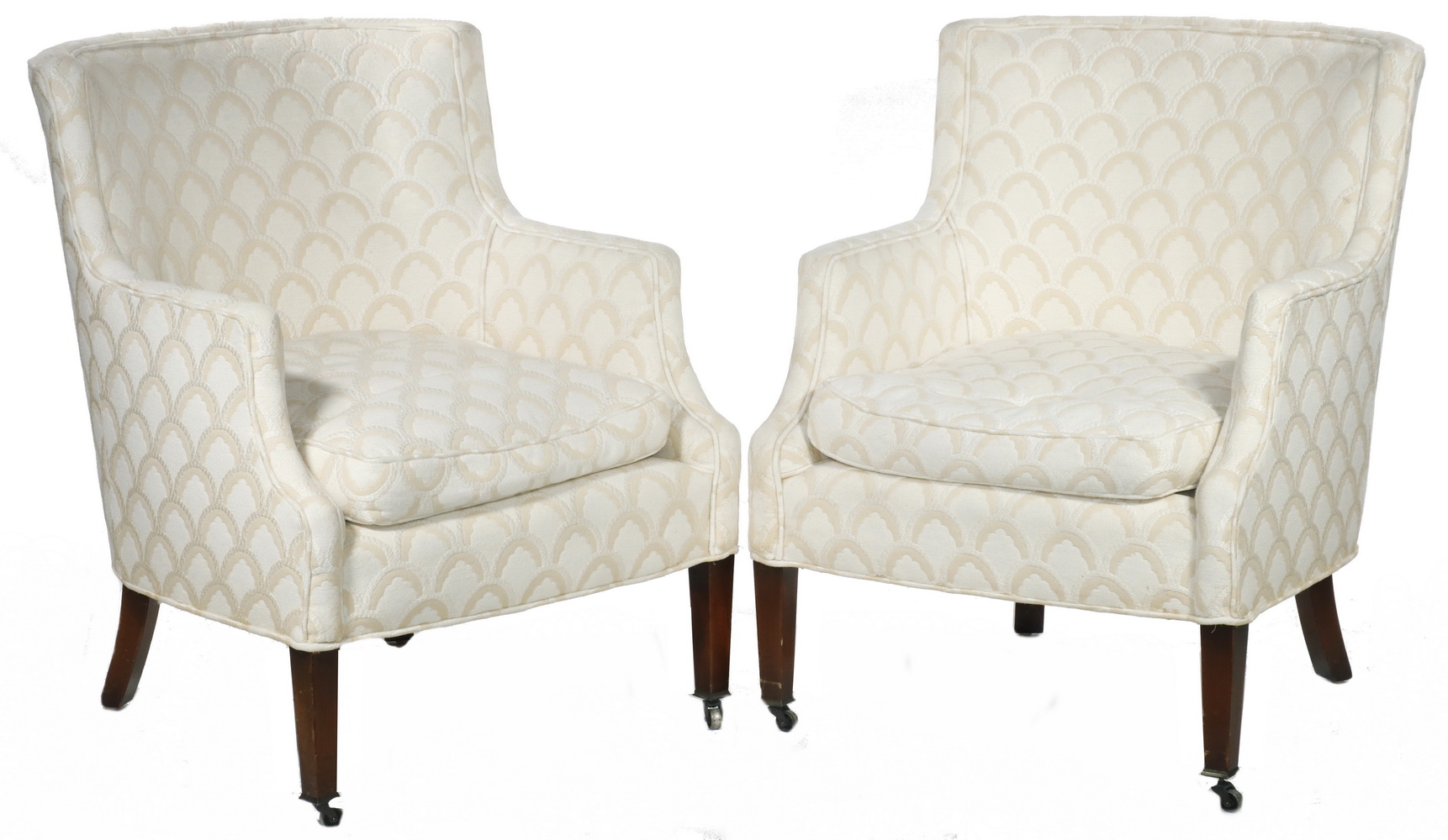 PR OF BARRELBACK ARMCHAIRS Fully 2b5125