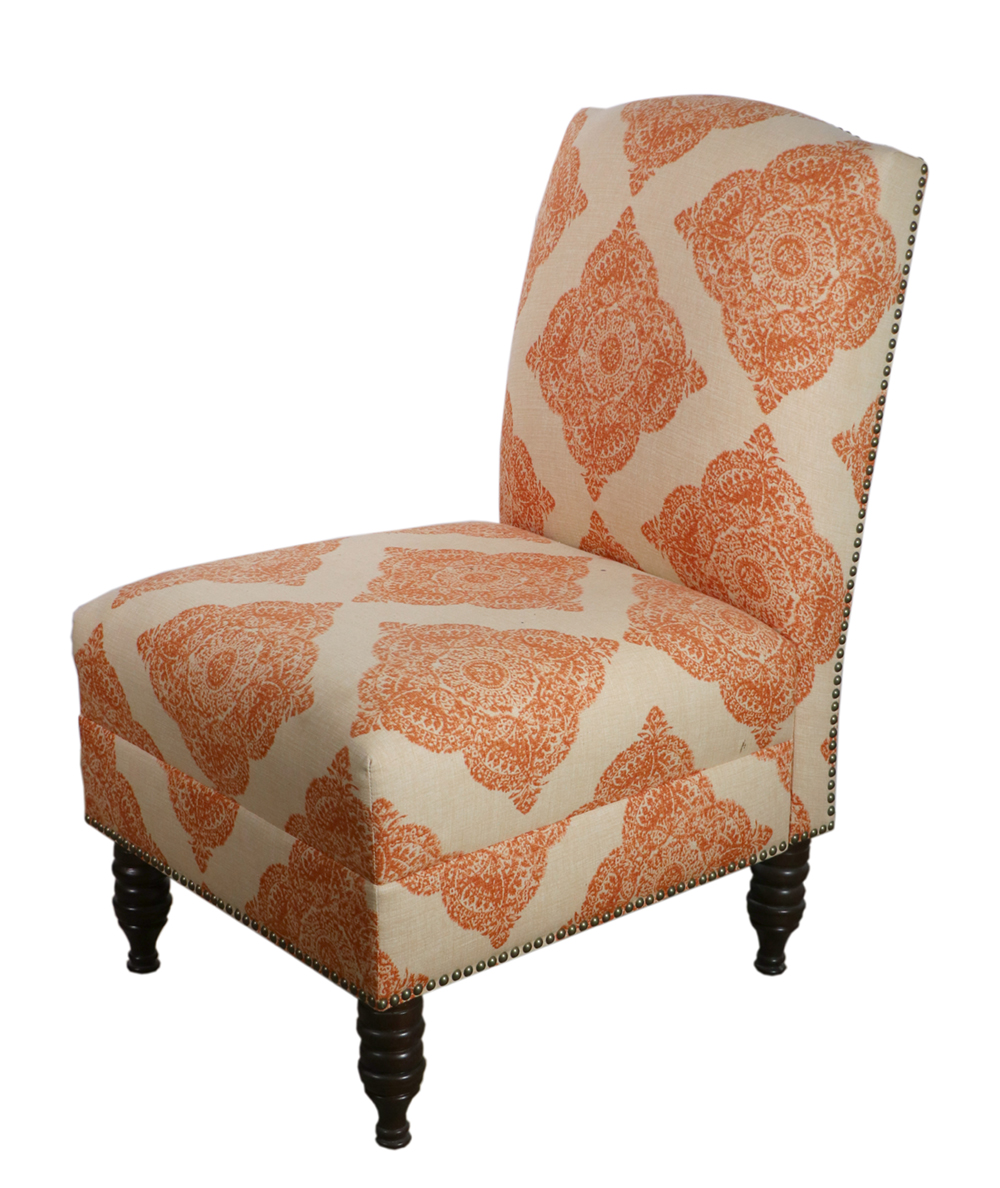 BOUDOIR CHAIR Armless and upholstered