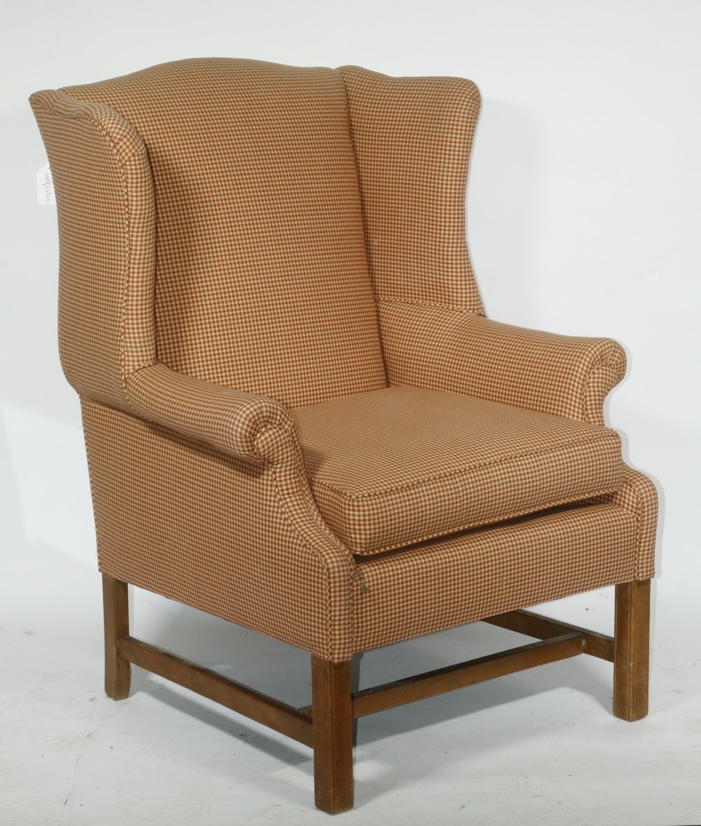 UPHOLSTERED CUSTOM WING CHAIR Newly