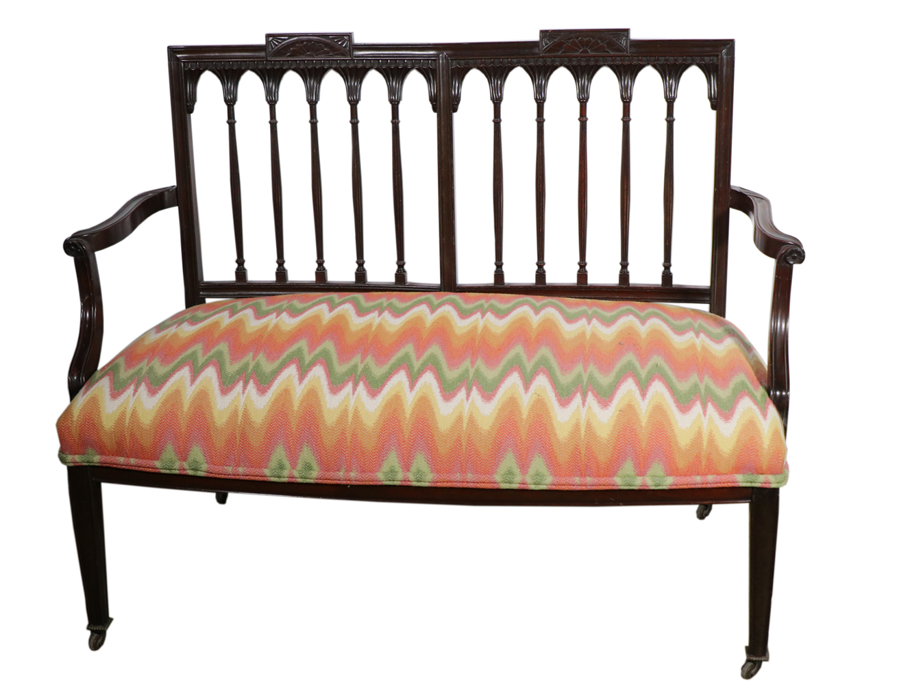 MAHOGANY SETTEE Edwardian period 2b5159