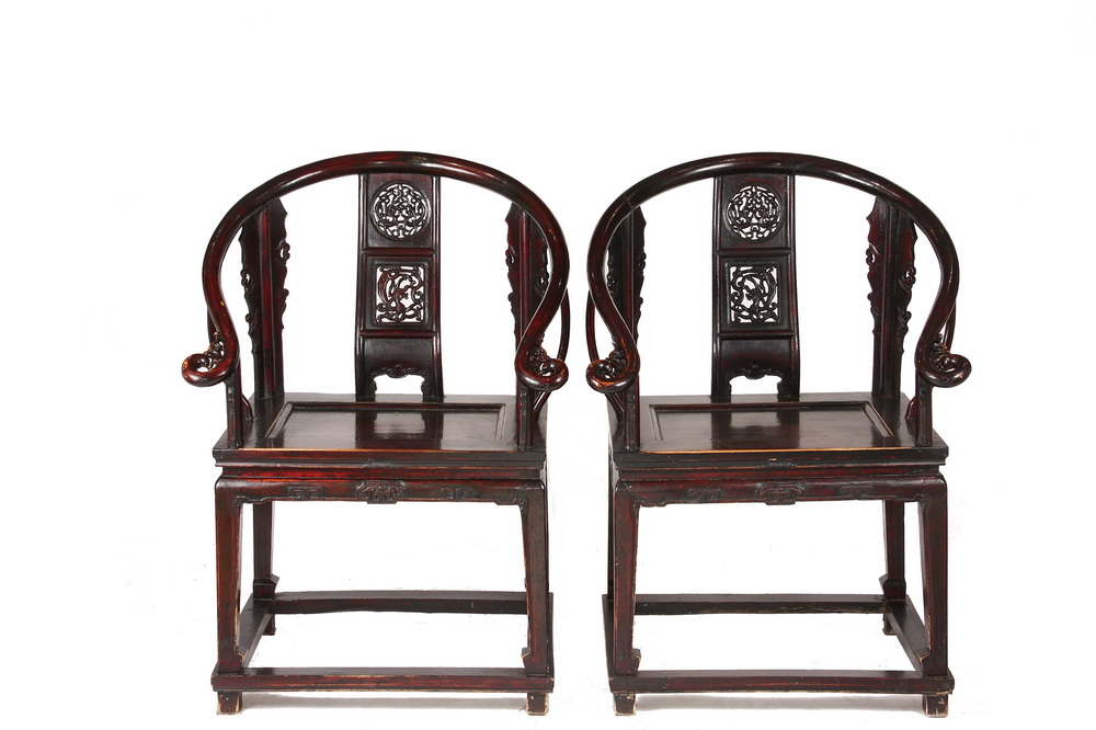 PR OF CHINESE ARMCHAIRS A pair