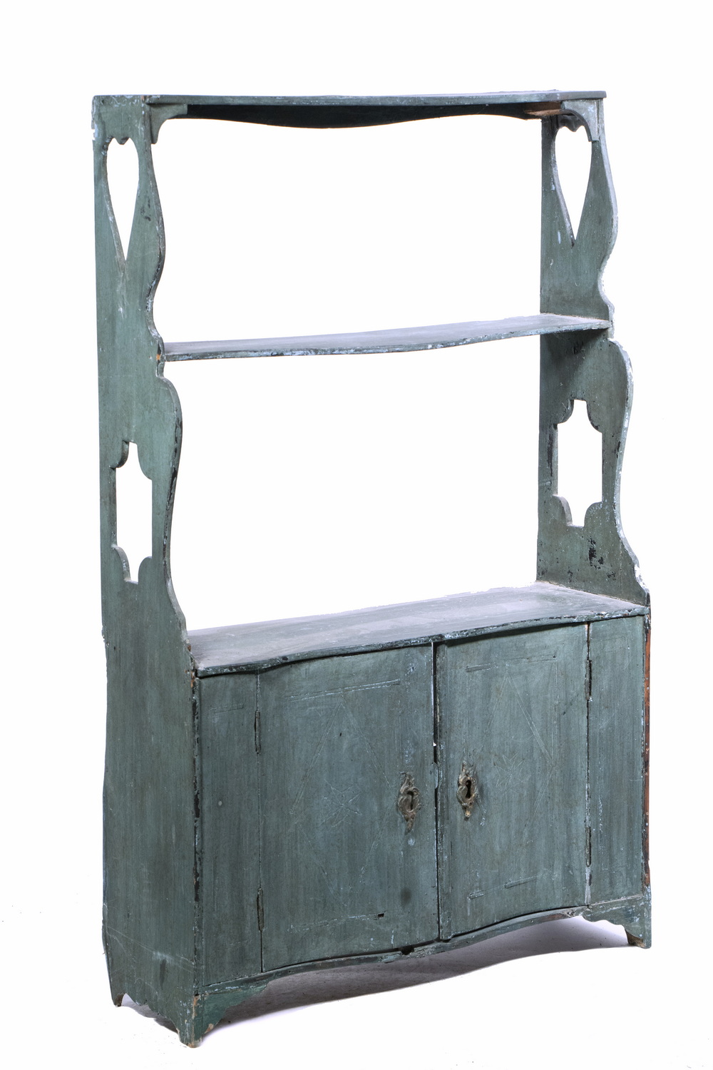 18TH C AMERICAN DUMPCART BLUE 2b2ed9