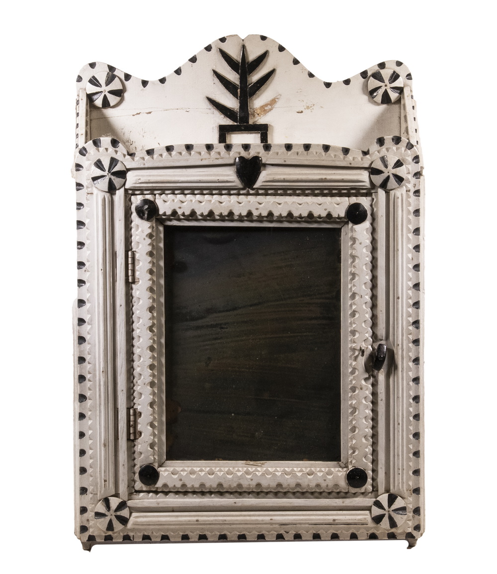 TRAMP ART WALL CABINET Carved and 2b2fa6