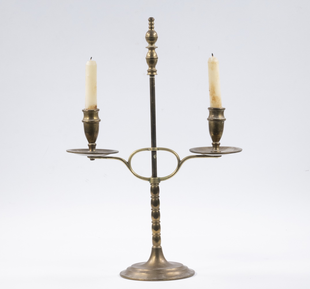 BRASS ADJUSTABLE CANDELABRUM 19th 2b2fa8