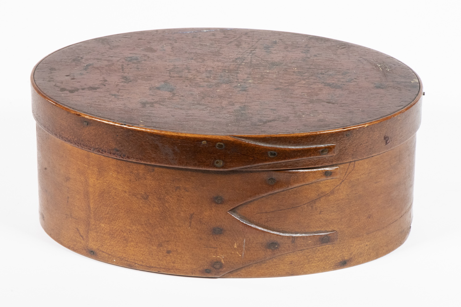 SHAKER OVAL WOODEN PANTRY BOX 19th