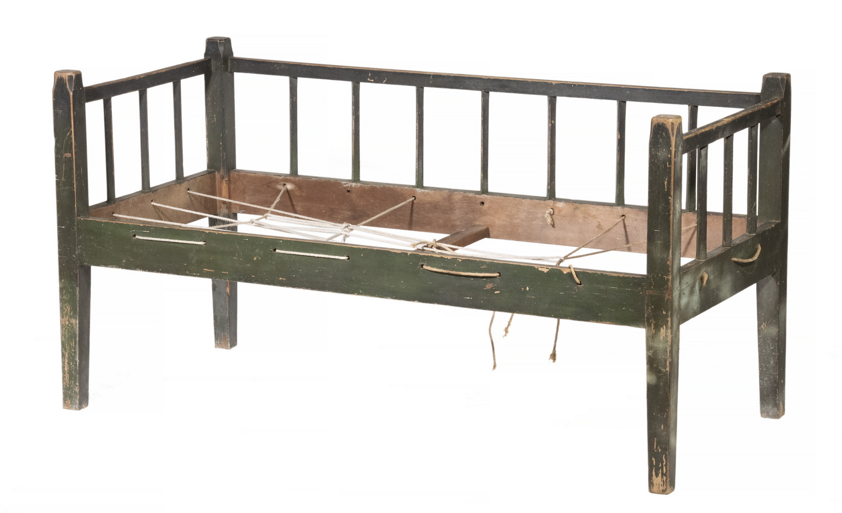 EARLY PAINTED DAYBED 18th c. Green