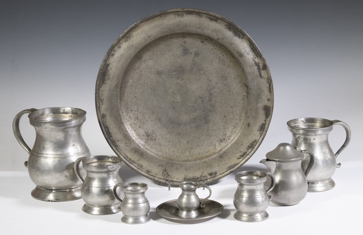  9 PC PEWTER COLLECTION Including  2b3056
