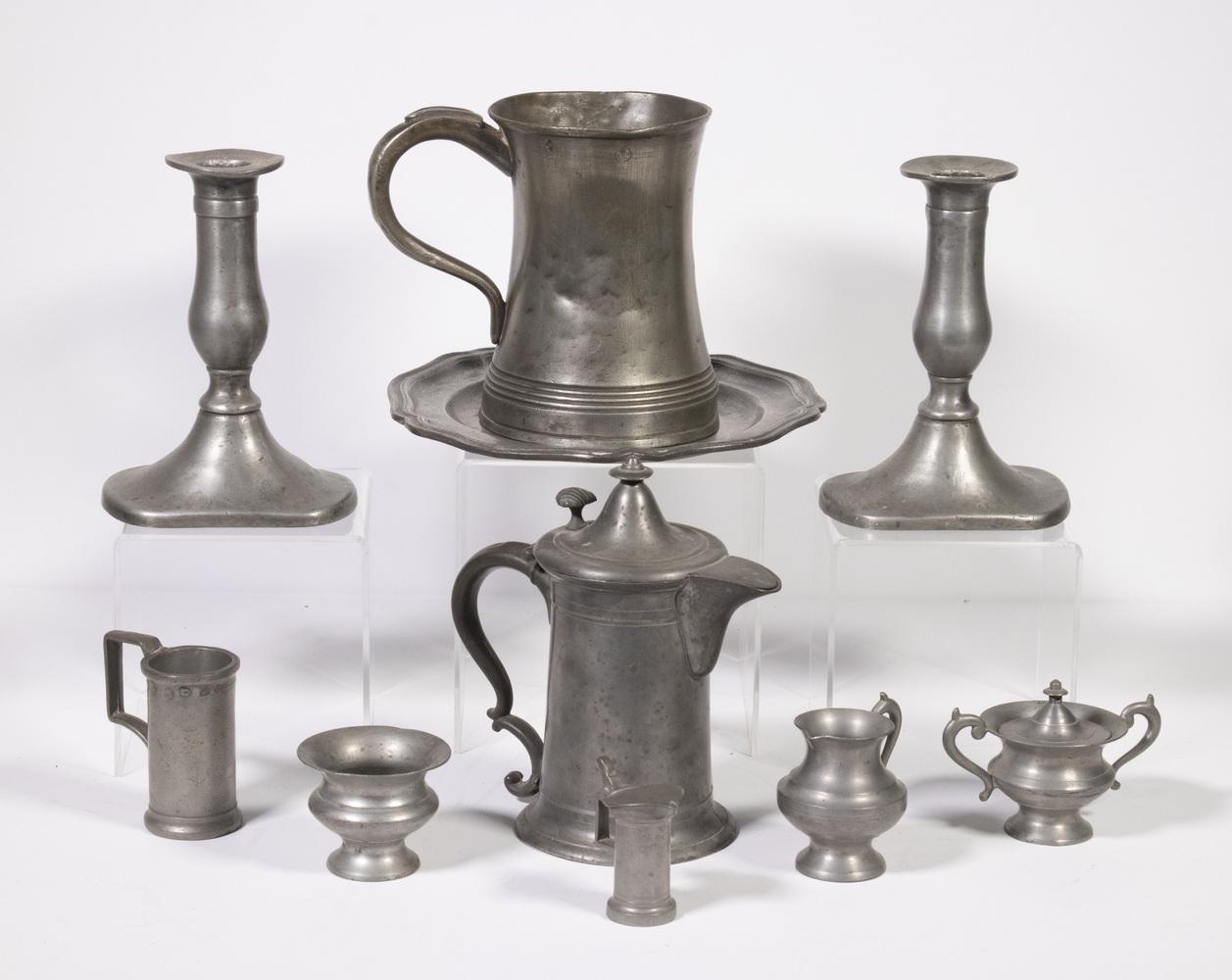 (10 PCS) ASSORTED PEWTER Including: