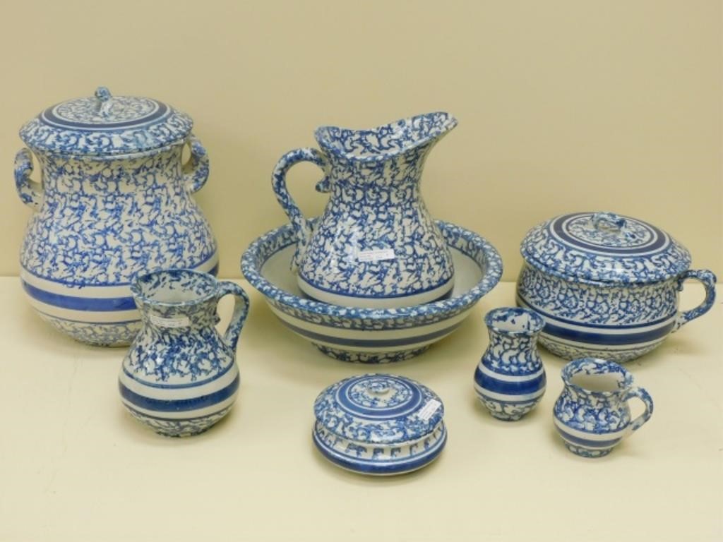 8 PIECE BLUE SPONGEWARE CHAMBER 2b3141