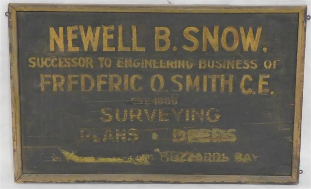 NEWELL B. SNOW, SIGN FOR A BUZZARDS