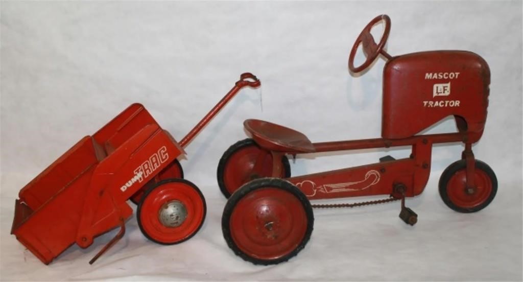 (2) VINTAGE CHILDRENS RIDE-ON TOYS.