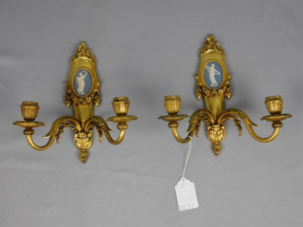 PAIR OF CONTINENTAL SCONCES EARLY 2b322a