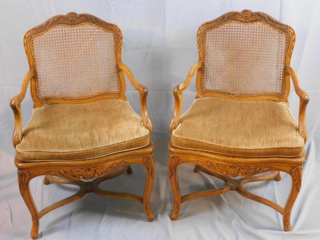 PAIR OF LOUIS XV STYLE BEECHWOOD