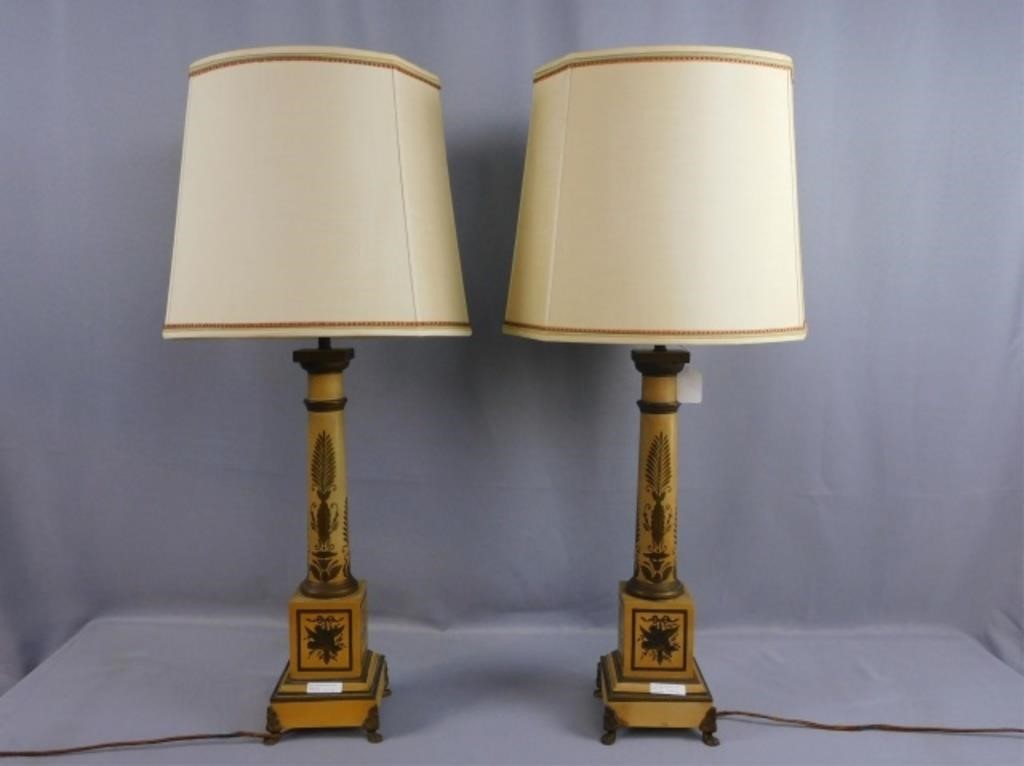 PAIR OF FRENCH TOLE PAINTED METAL 2b329f