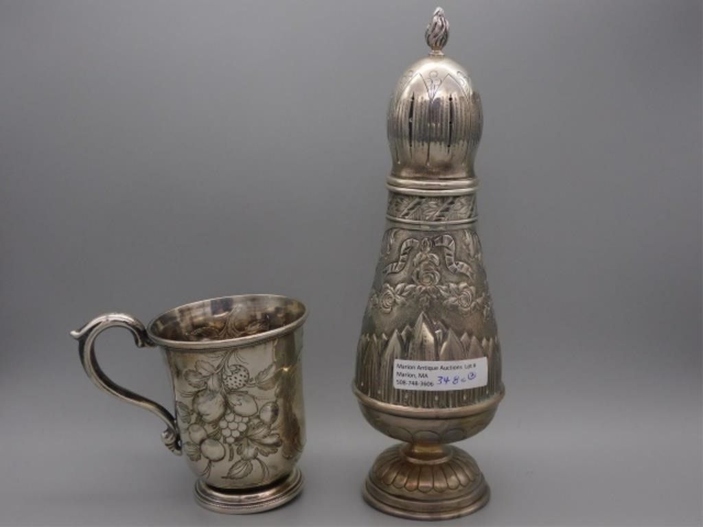 (2) SILVER ITEMS: AN ORNATE CONTINENTAL