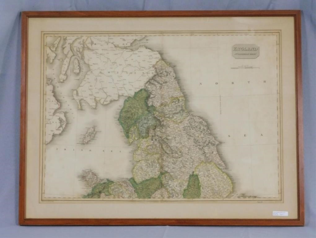 MAP OF ENGLAND, NORTHERN PART, 1811,
