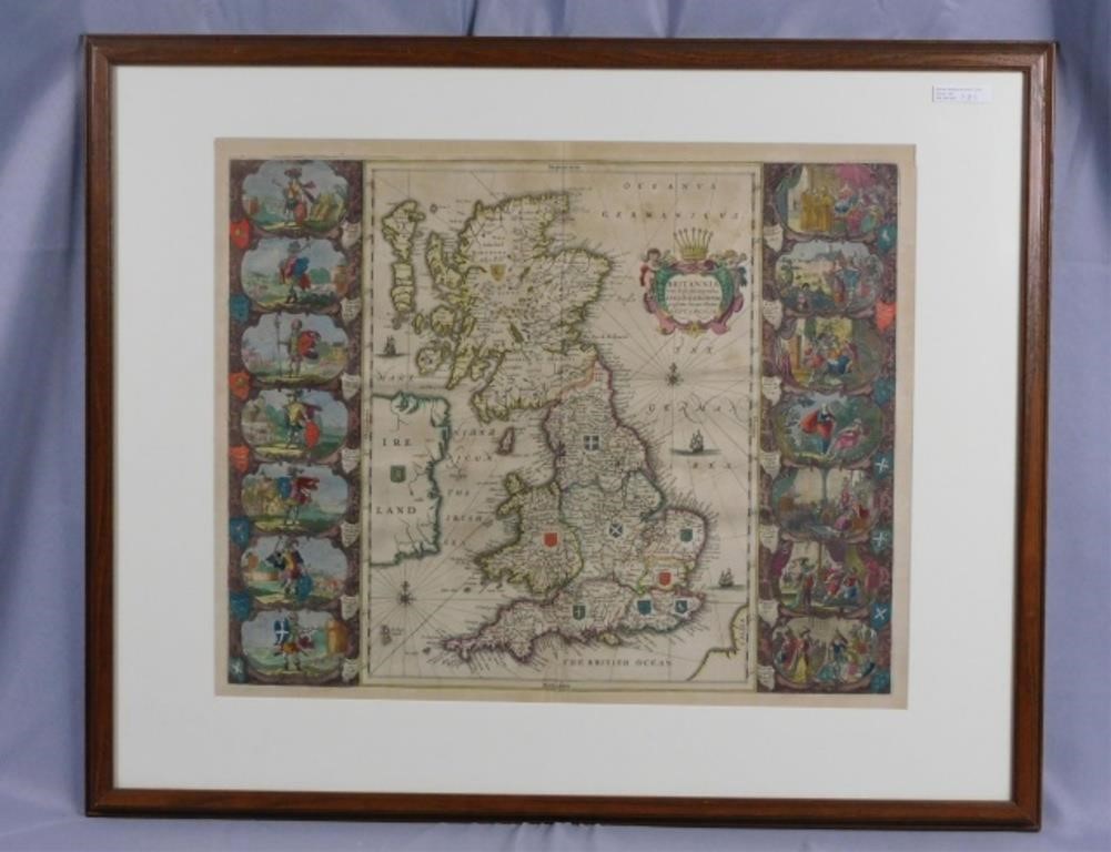 MAP OF BRITANNIA 1646 JAN JANSSON 2b3301