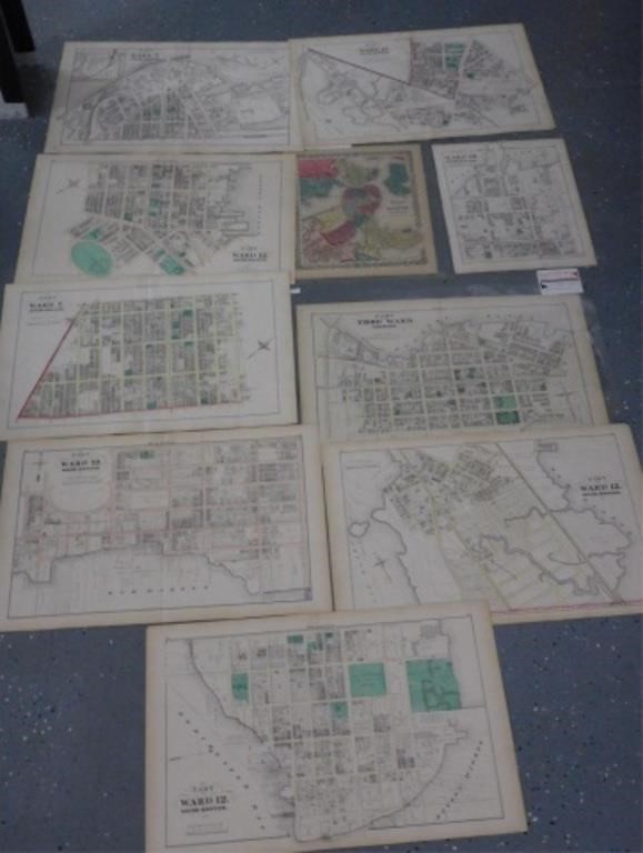  10 BOSTON MAPS TO INCLUDE 1874 2b3304