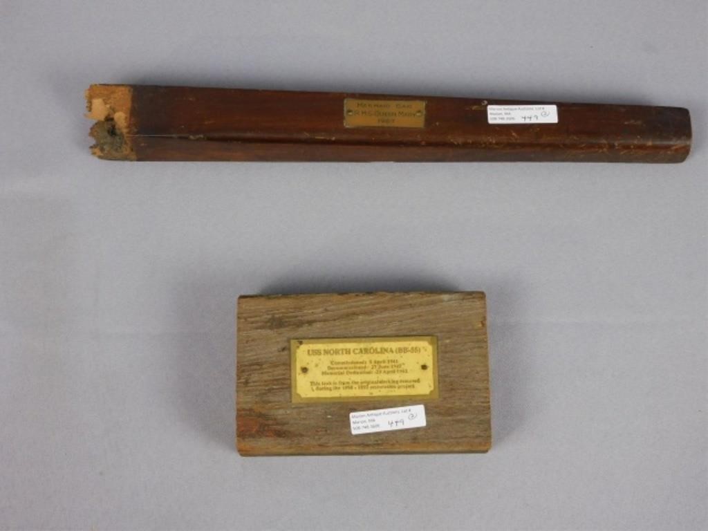 2 WOODEN REMNANTS TO INCLUDE  2b337c