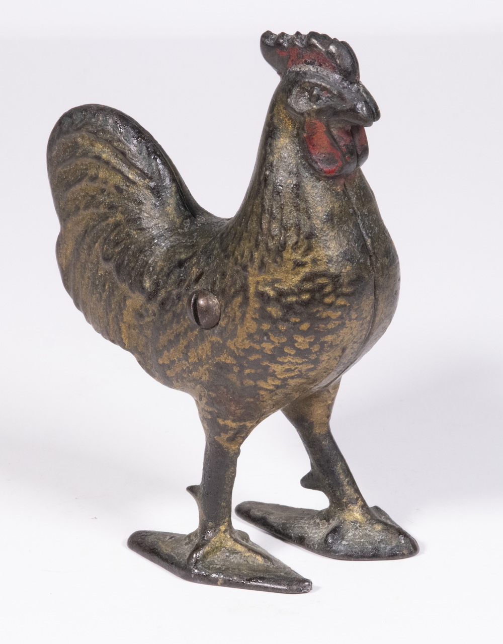CAST IRON ROOSTER FORM STILL BANK 2b3582