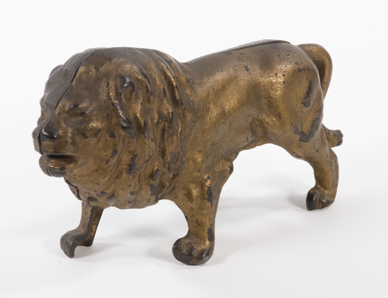 CAST IRON LION STILL BANK With