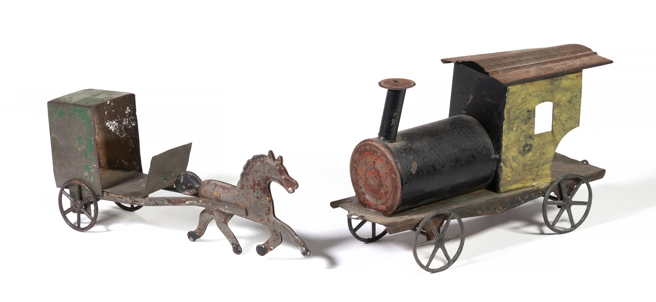  2 EARLY PAINTED TIN TOYS Including  2b3620
