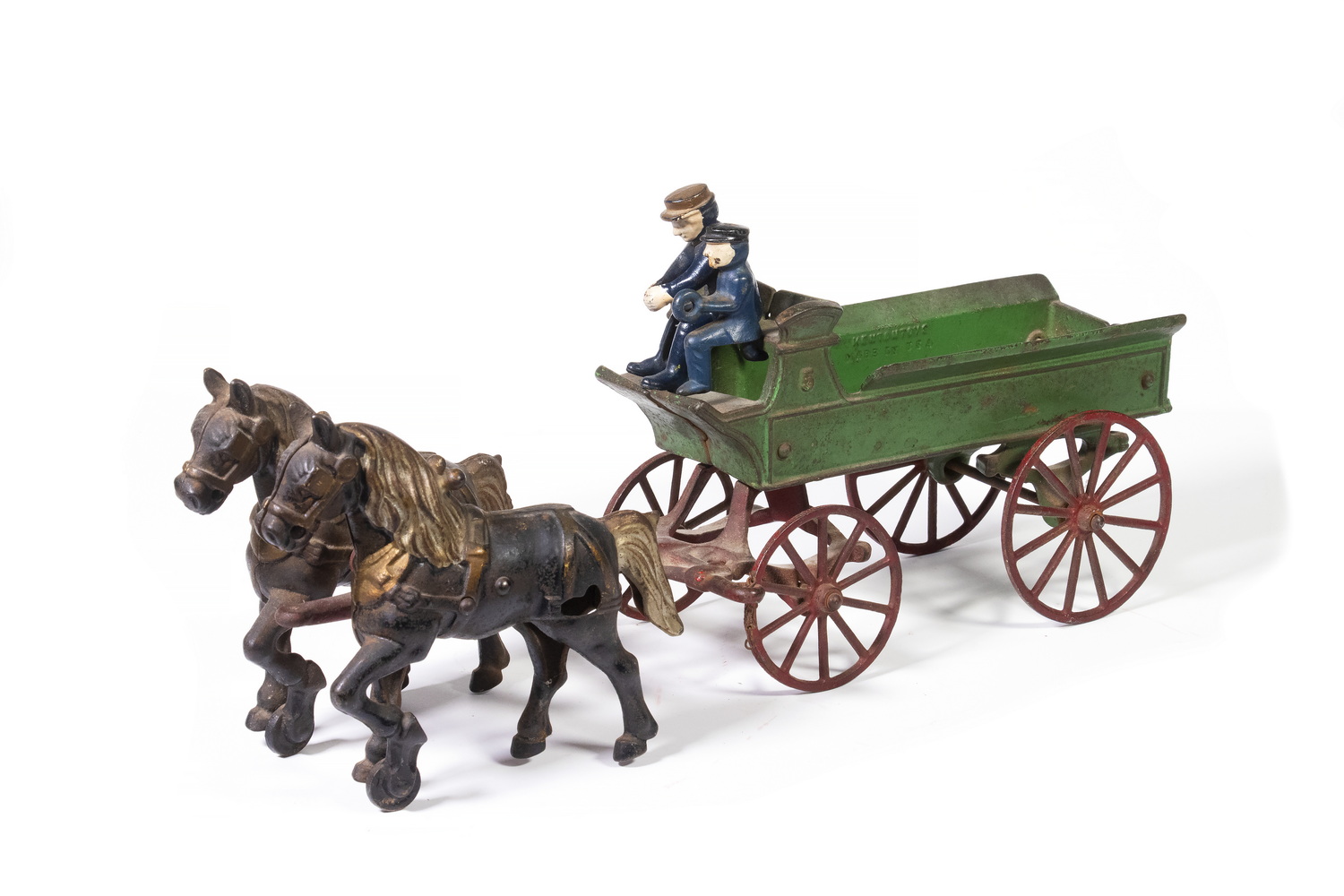 KENTON CAST IRON HORSE DRAWN WAGON